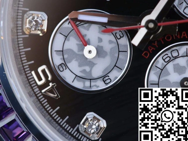 116595RBOW Black Daytona Rolex BL Cosmograph Dial Factory Rainbow 1225